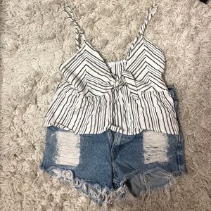 Front tie crop top!! Full tilt